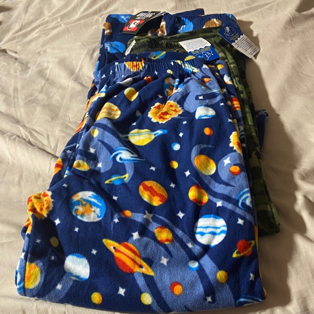 Kids Planet Pajama Bottoms - Blue set of 3